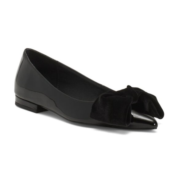 CECELIA NEW YORK Leather Brie Bow Flats - Picture 1 of 2